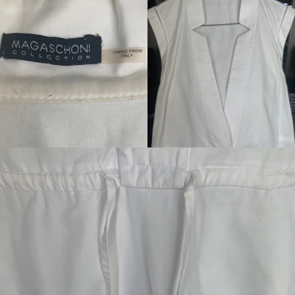 Magasconi Drawstring Cotton Poplin Dress - Picture 3 of 3